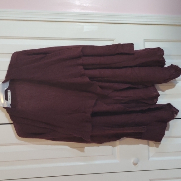 Just Fab open front cardigan sweater 2X burgundy color - Picture 1 of 6